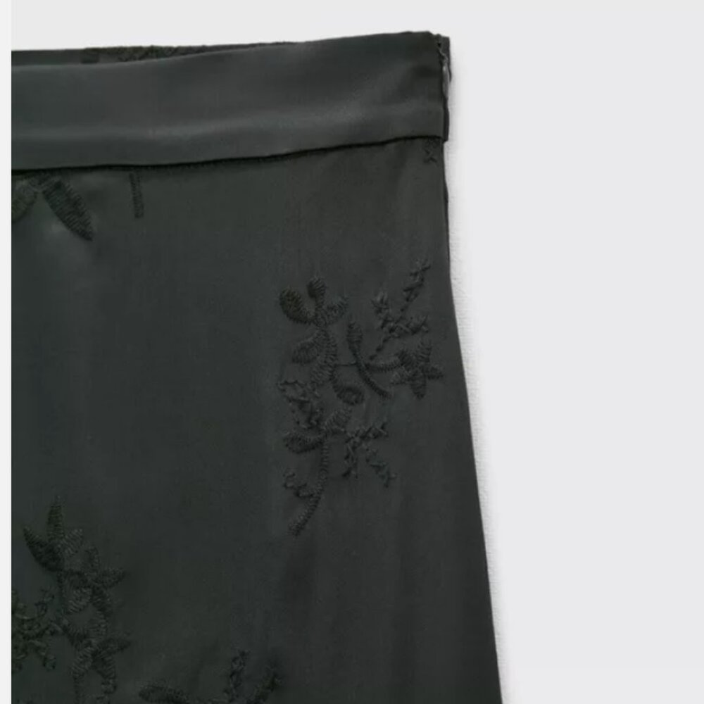 Zara Embroidered Satin Trousers - Picture 8 of 9